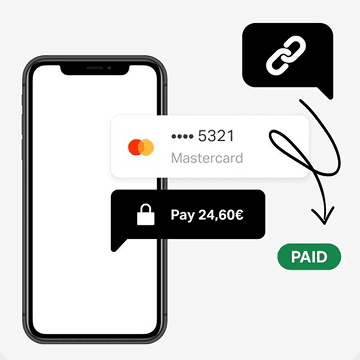 Mobile checkout showing a paid card payment